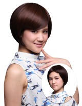 Wigs2you 劉海片 女士仿真劉海片 女斜劉海假髪片補髪塊 時尚新娘髪髻F-004